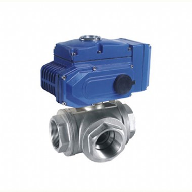 Electric Three-way Ball Valve with Internal Thread