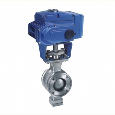 Electric V-type regulating ball valve