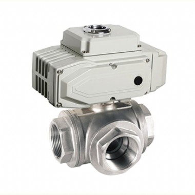 Electric three-way ball valve