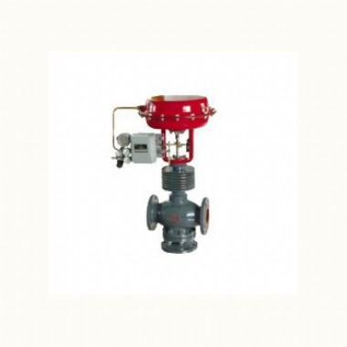 Pneumatic membrane three-way regulating valve